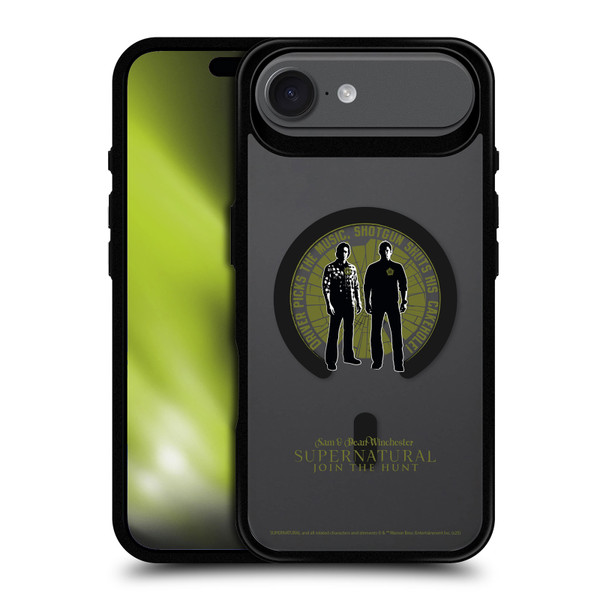 Supernatural Character Art Sam & Dean Winchester BLACK SHOCKPROOF BUMPER CASE COMPATIBLE WITH Apple iPhone 17 Air & MAGSAFE