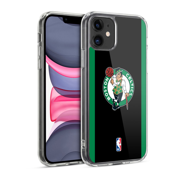 NBA Boston Celtics Logo Black Green Design Soft Gel Case for Apple iPhone 11