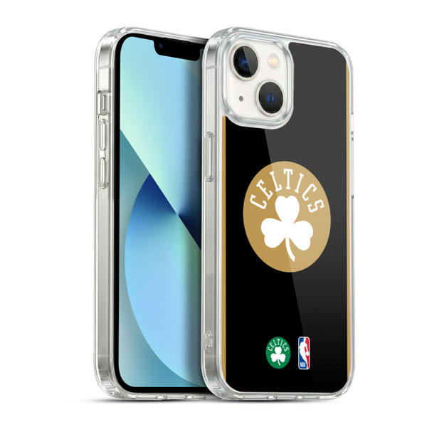 NBA Boston Celtics Logo Black Gold Design Soft Gel Case for Apple iPhone 13