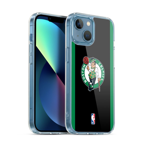 NBA Boston Celtics Logo Black Green Design Soft Gel Case for Apple iPhone 13 Mini & MagSafe