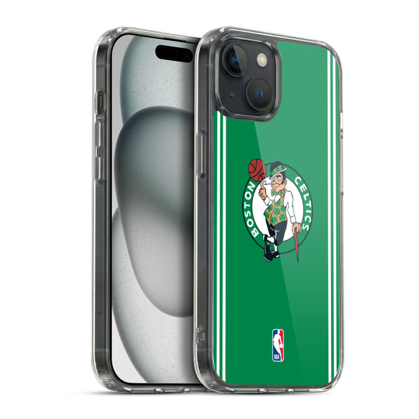 NBA Boston Celtics Logo Green Design Soft Gel Case for Apple iPhone 15 Plus & MagSafe