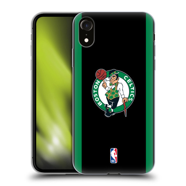 NBA Boston Celtics Logo Black Green Design Soft Gel Case for Apple iPhone XR