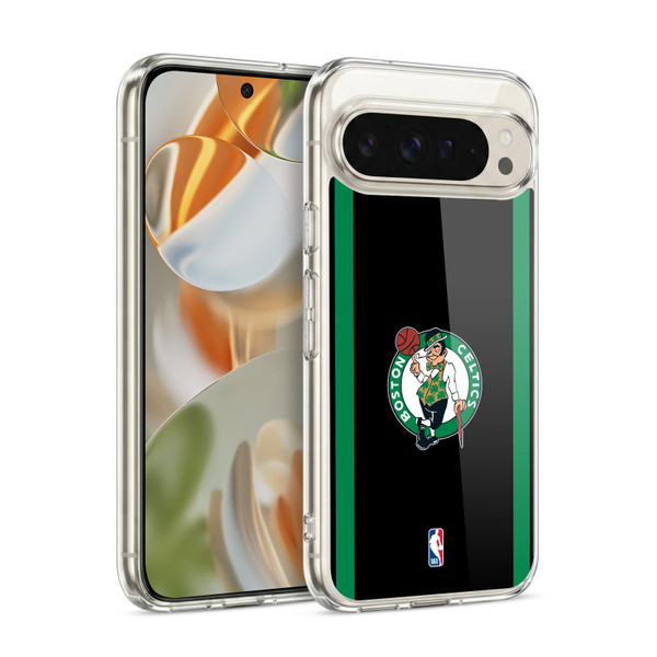 NBA Boston Celtics Logo Black Green Design Soft Gel Case for Google Pixel 9 / Pixel 9 Pro