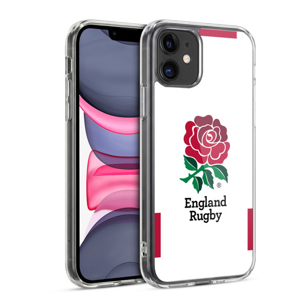 England Rugby Union 2020/21 Crest Kit Home Soft Gel Case for Apple iPhone 11