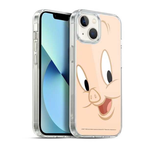 Looney Tunes Full Face Porky Pig Soft Gel Case for Apple iPhone 13