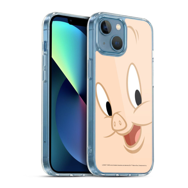 Looney Tunes Full Face Porky Pig Soft Gel Case for Apple iPhone 13 Mini & MagSafe
