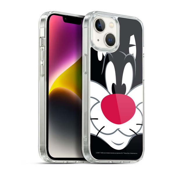 Looney Tunes Full Face Sylvester The Cat Soft Gel Case for Apple iPhone 14