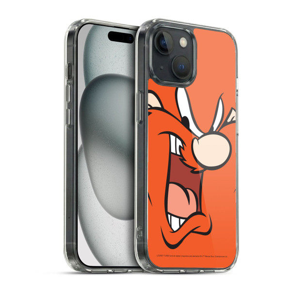 Looney Tunes Full Face Yosemite Sam Soft Gel Case for Apple iPhone 15 & MagSafe