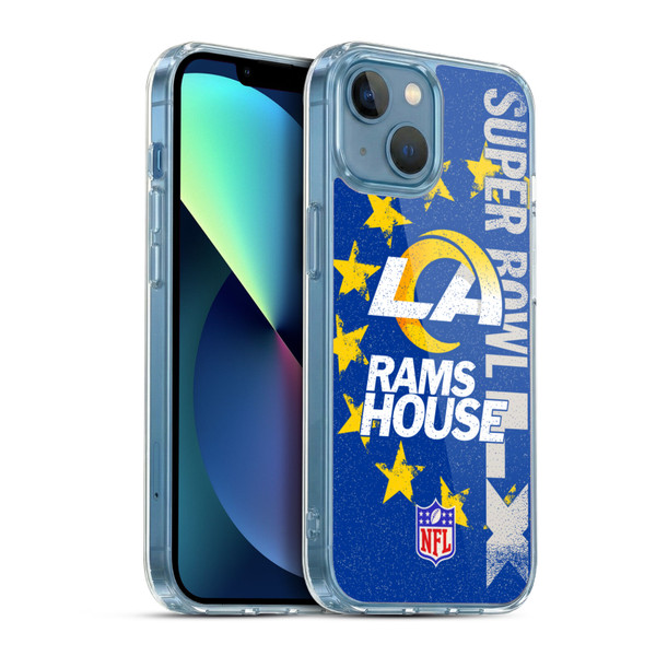 NFL 2026 Super Bowl LX Rams House Soft Gel Case for Apple iPhone 13 Mini & MagSafe
