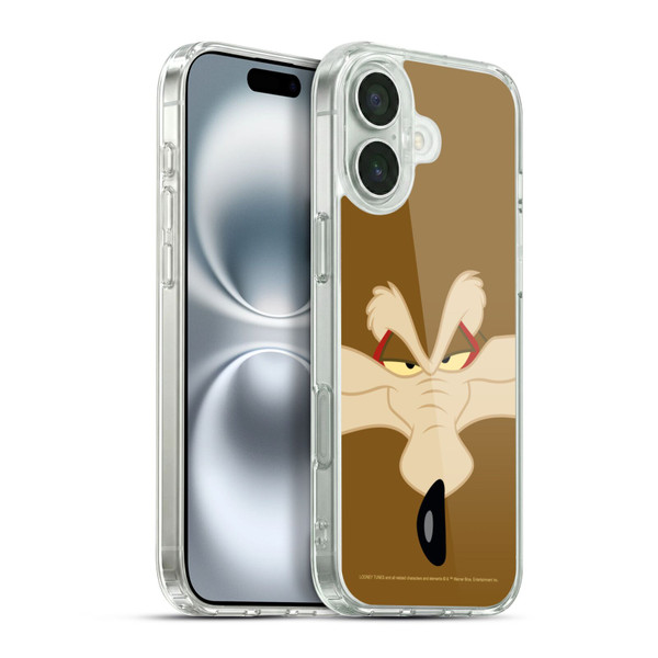 Looney Tunes Full Face Wile E. Coyote Soft Gel Case for Apple iPhone 16 Plus & MagSafe