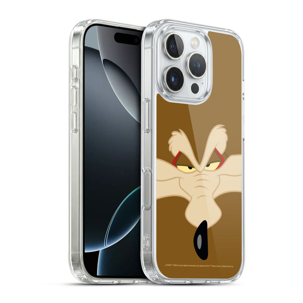 Looney Tunes Full Face Wile E. Coyote Soft Gel Case for Apple iPhone 16 Pro & MagSafe