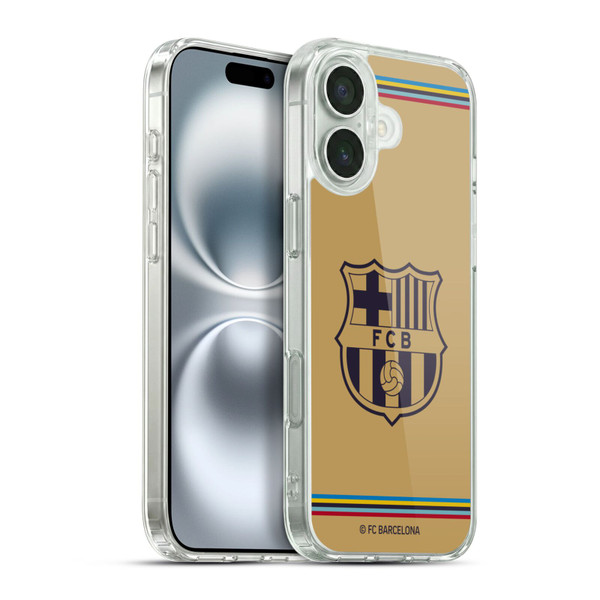 FC Barcelona 2022/23 Crest Kit Away Soft Gel Case for Apple iPhone 16 Plus & MagSafe