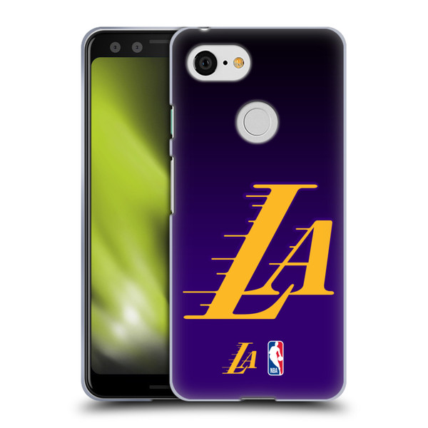 NBA Los Angeles Lakers Logo Ombre Soft Gel Case for Google Pixel 3