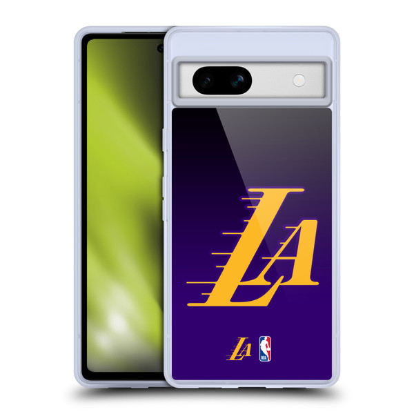NBA Los Angeles Lakers Logo Ombre Soft Gel Case for Google Pixel 7a