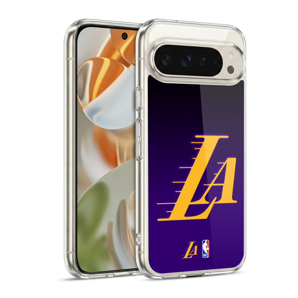 NBA Los Angeles Lakers Logo Ombre Soft Gel Case for Google Pixel 9 / Pixel 9 Pro
