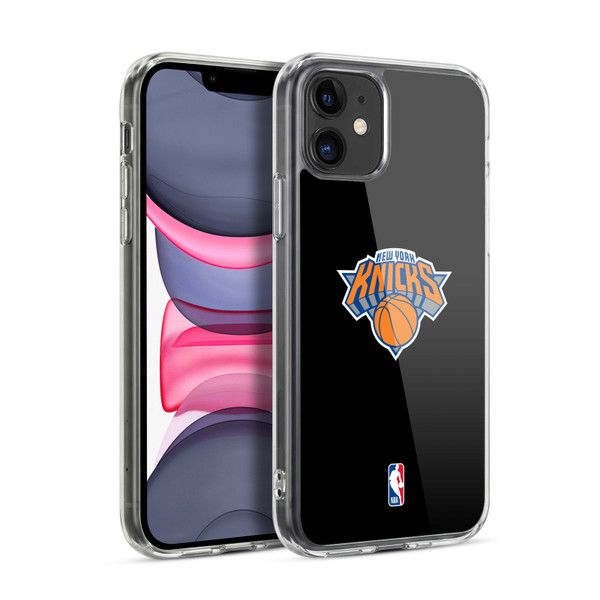 NBA New York Knicks Logo Black Design Soft Gel Case for Apple iPhone 11