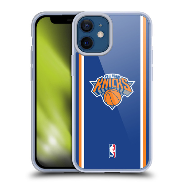 NBA New York Knicks Logo Blue Design Soft Gel Case for Apple iPhone 12 Mini & MagSafe