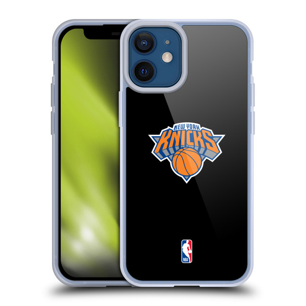 NBA New York Knicks Logo Black Design Soft Gel Case for Apple iPhone 12 Mini & MagSafe