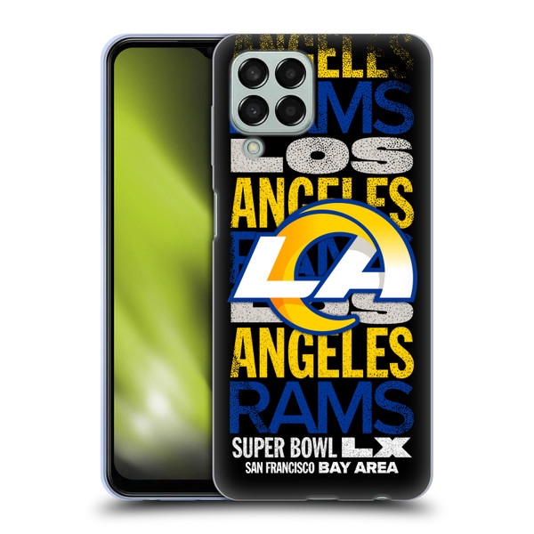 NFL 2026 Super Bowl LX Rams Black Soft Gel Case for Samsung Galaxy M33 (2022)