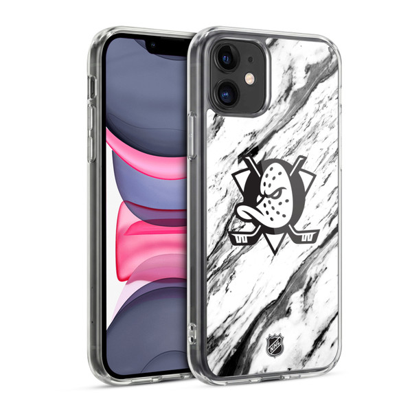 NHL Anaheim Ducks Marble Soft Gel Case for Apple iPhone 11