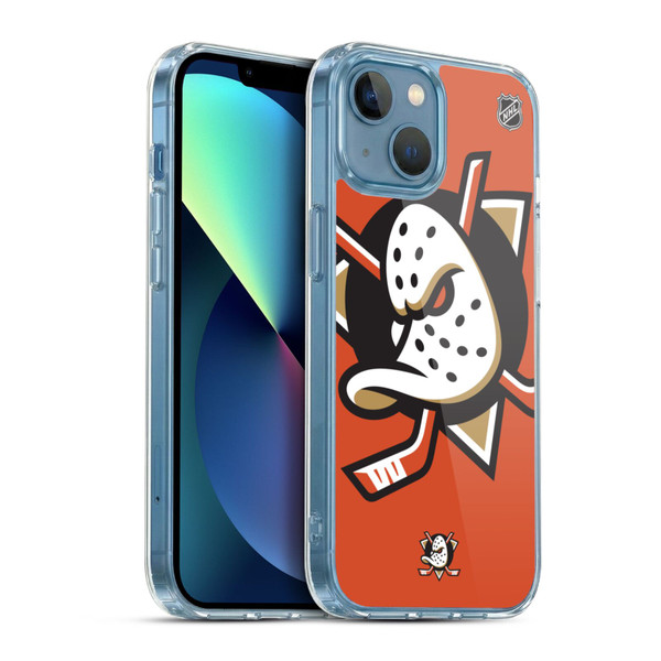 NHL Anaheim Ducks Oversized Soft Gel Case for Apple iPhone 13 Mini & MagSafe