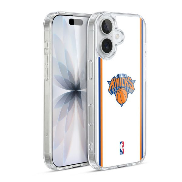 NBA New York Knicks Logo White Design Soft Gel Case for Apple iPhone 17