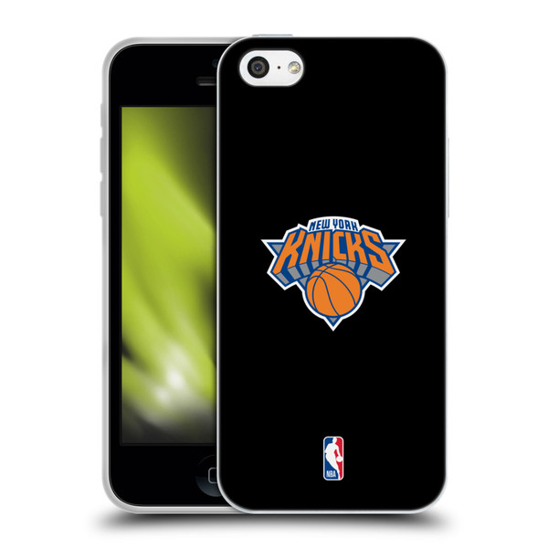 NBA New York Knicks Logo Black Design Soft Gel Case for Apple iPhone 5c