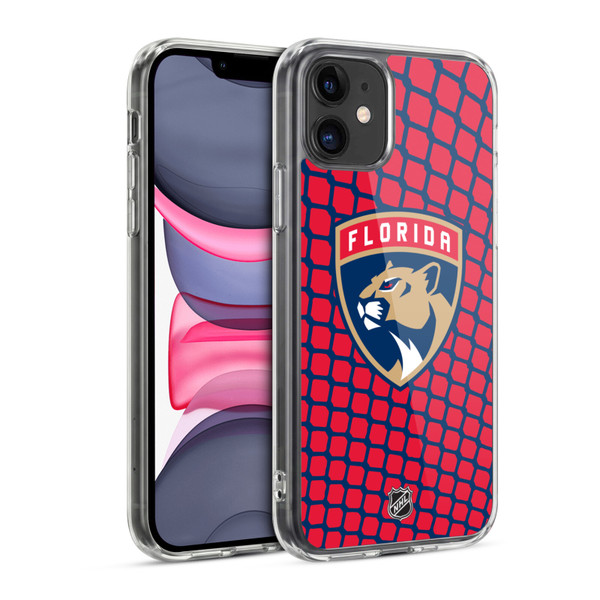 NHL Florida Panthers Net Pattern Soft Gel Case for Apple iPhone 11