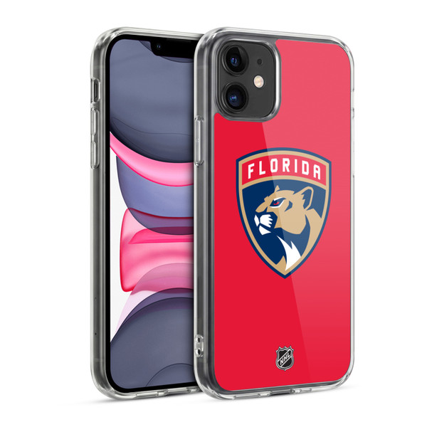 NHL Florida Panthers Plain Soft Gel Case for Apple iPhone 11