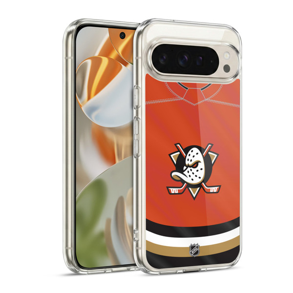 NHL Anaheim Ducks Jersey Soft Gel Case for Google Pixel 9 / Pixel 9 Pro