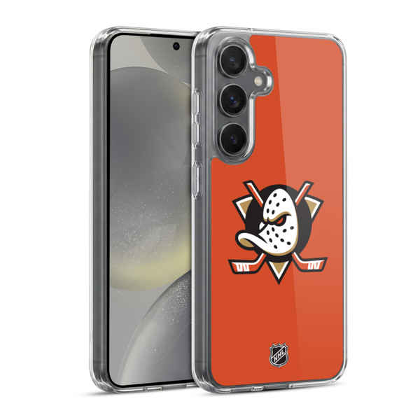 NHL Anaheim Ducks Plain Soft Gel Case for Samsung Galaxy S24 5G & MagSafe