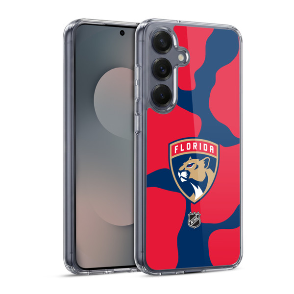 NHL Florida Panthers Cow Pattern Soft Gel Case for Samsung Galaxy S25 & MagSafe