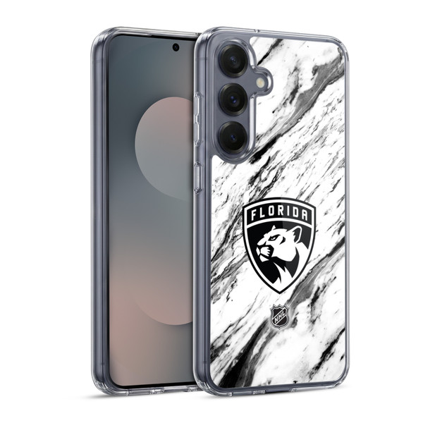 NHL Florida Panthers Marble Soft Gel Case for Samsung Galaxy S25 & MagSafe