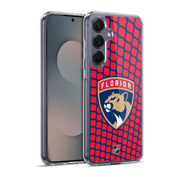 NHL Florida Panthers Net Pattern Soft Gel Case for Samsung Galaxy S25+ & MagSafe