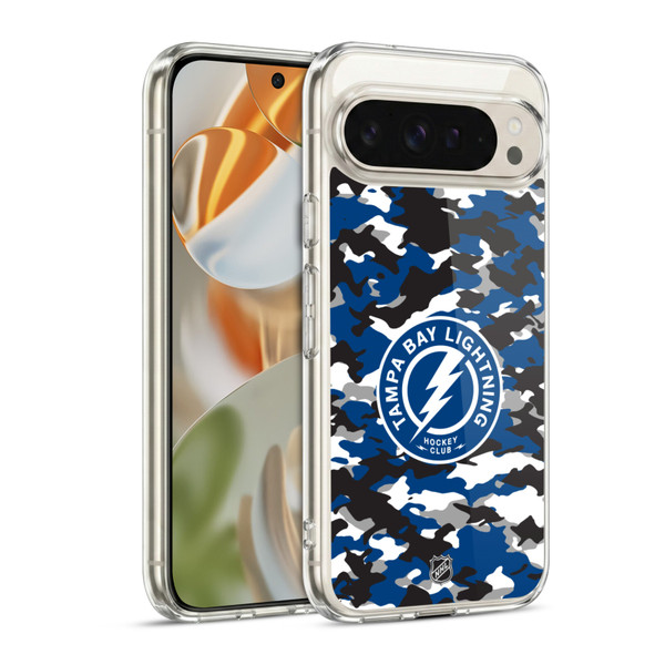 NHL Tampa Bay Lightning Camouflage Soft Gel Case for Google Pixel 9 / Pixel 9 Pro