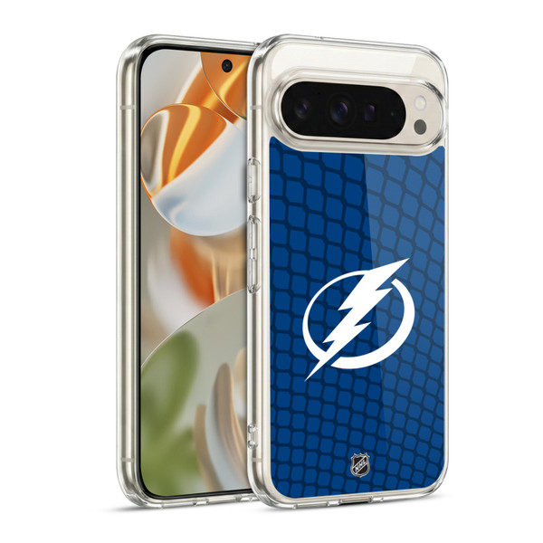 NHL Tampa Bay Lightning Net Pattern Soft Gel Case for Google Pixel 9 / Pixel 9 Pro