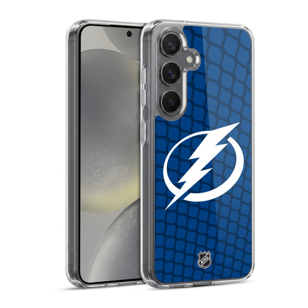 NHL Tampa Bay Lightning Net Pattern Soft Gel Case for Samsung Galaxy S24 5G & MagSafe