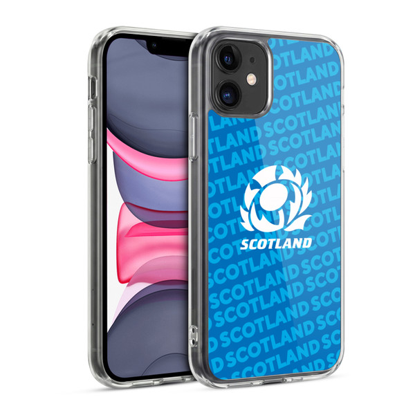 Scotland Rugby Graphics Logo Blue Soft Gel Case for Apple iPhone 11
