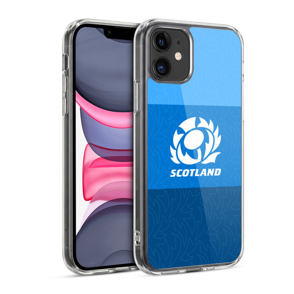 Scotland Rugby Graphics Stripes Pattern Soft Gel Case for Apple iPhone 11