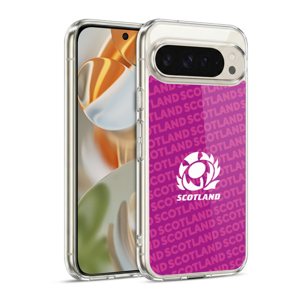 Scotland Rugby Graphics Logo Purple Soft Gel Case for Google Pixel 9 / Pixel 9 Pro