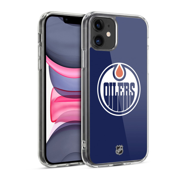 NHL Edmonton Oilers Plain Soft Gel Case for Apple iPhone 11