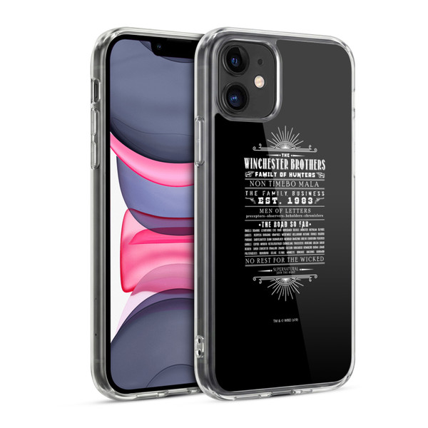 Supernatural Vectors Winchester Brothers Soft Gel Case for Apple iPhone 11