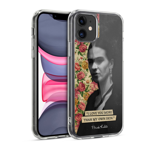 Frida Kahlo Portraits And Quotes I Love You Soft Gel Case for Apple iPhone 11