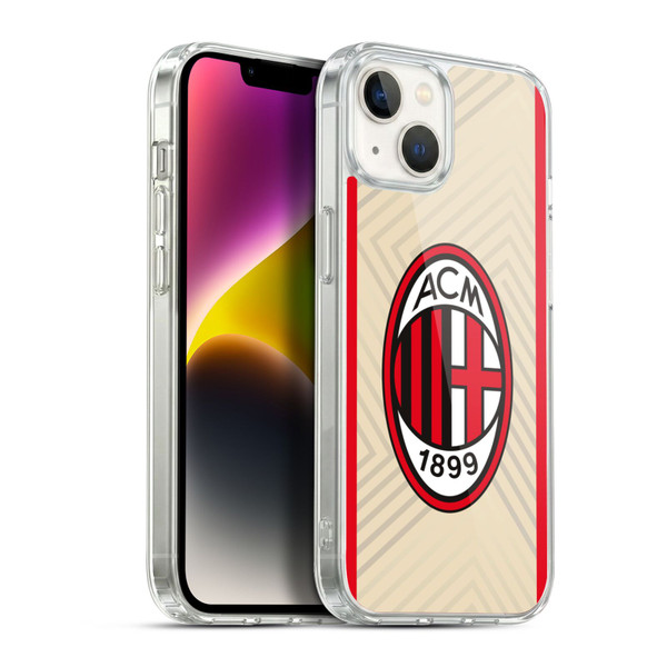 AC Milan 2021/22 Crest Kit Away Soft Gel Case for Apple iPhone 14 Plus & MagSafe
