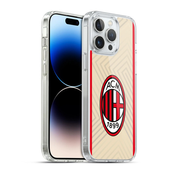 AC Milan 2021/22 Crest Kit Away Soft Gel Case for Apple iPhone 14 Pro Max & MagSafe