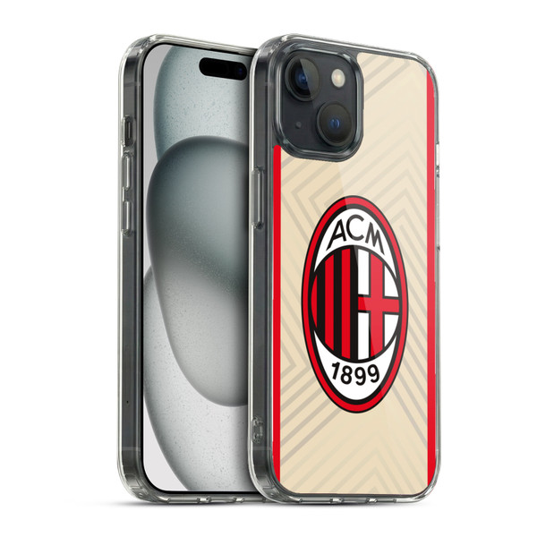 AC Milan 2021/22 Crest Kit Away Soft Gel Case for Apple iPhone 15 & MagSafe
