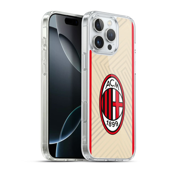 AC Milan 2021/22 Crest Kit Away Soft Gel Case for Apple iPhone 16 Pro Max & MagSafe