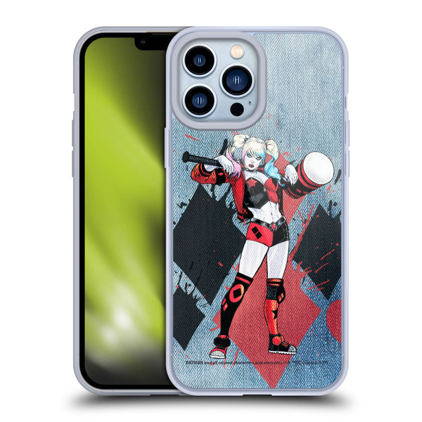 Batman DC Comics Harley Quinn Graphics Mallet Soft Gel Case for Apple iPhone 13 Pro Max & MagSafe