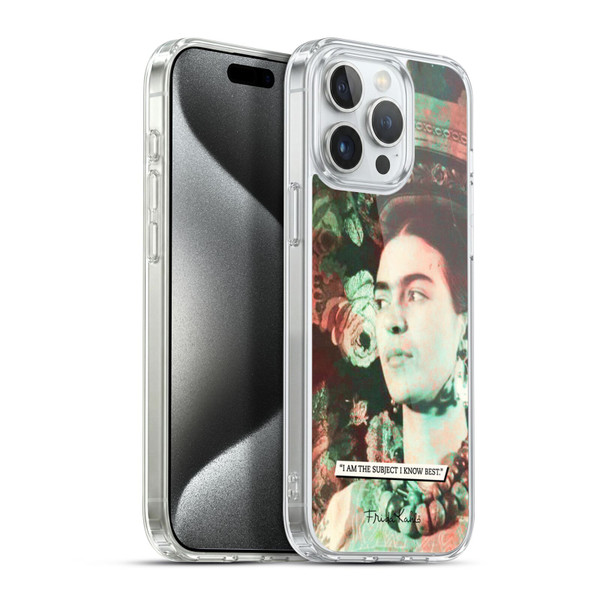 Frida Kahlo Portraits And Quotes Muse Soft Gel Case for Apple iPhone 15 Pro Max & MagSafe