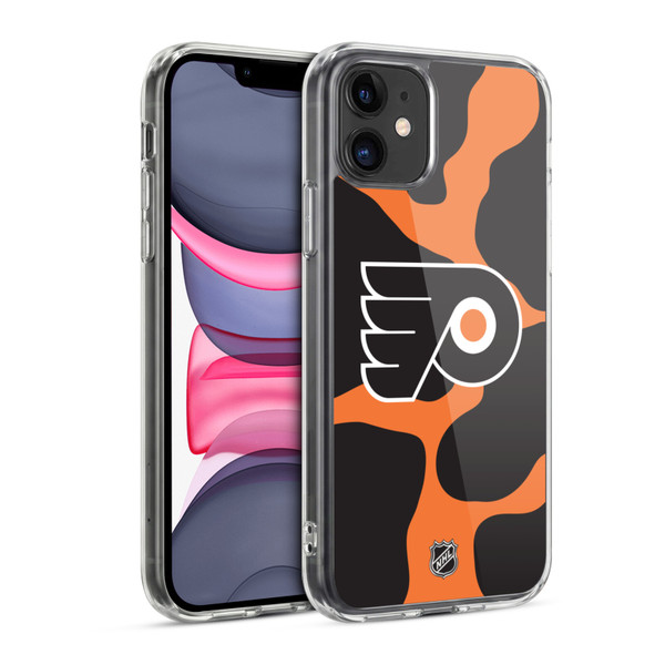 NHL Philadelphia Flyers Cow Pattern Soft Gel Case for Apple iPhone 11